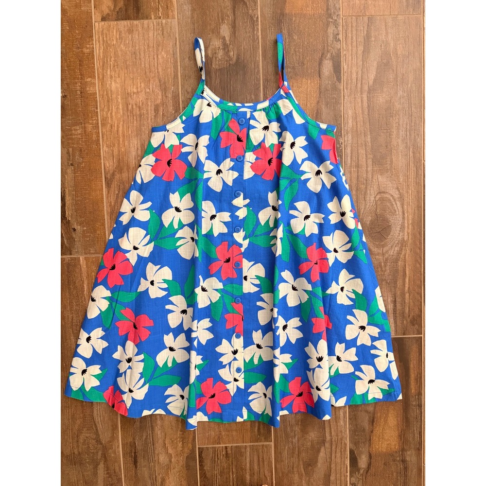Hanna Andersson Floral Hibiscus Cotton Poplin Dress Sz 5